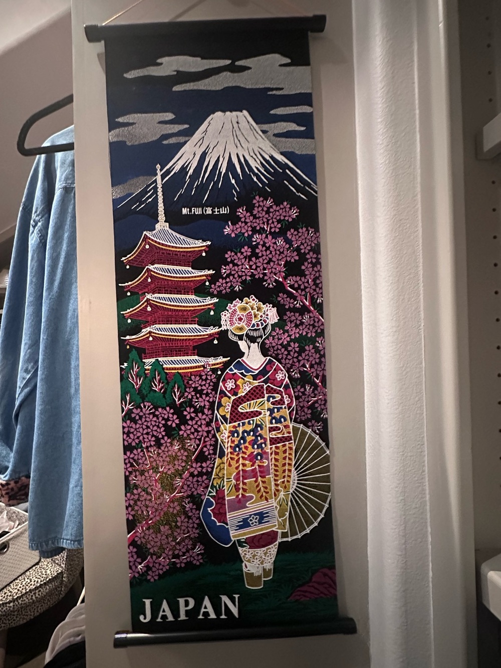 Japan Wall Hanging Tapestry Scroll- Multicolor Purchased in Japan